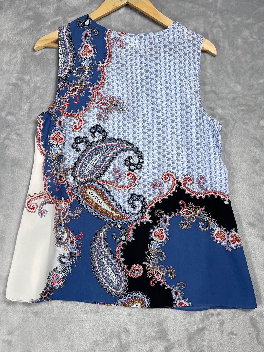 J. Jill Blue Paisley Print Sleeveless Tank - Picture 5 of 5